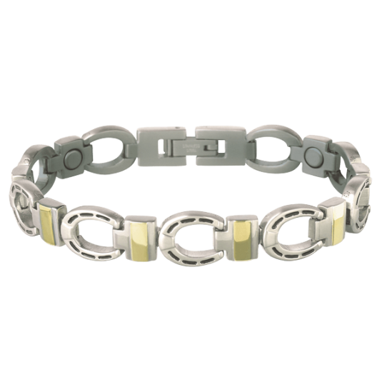 Silver Horseshoe Duet Magnetic Bracelet